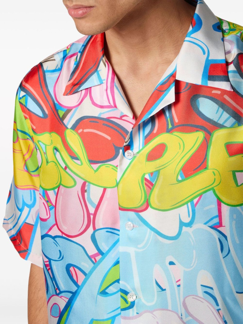 Bombing Graffiti silk shirt 5