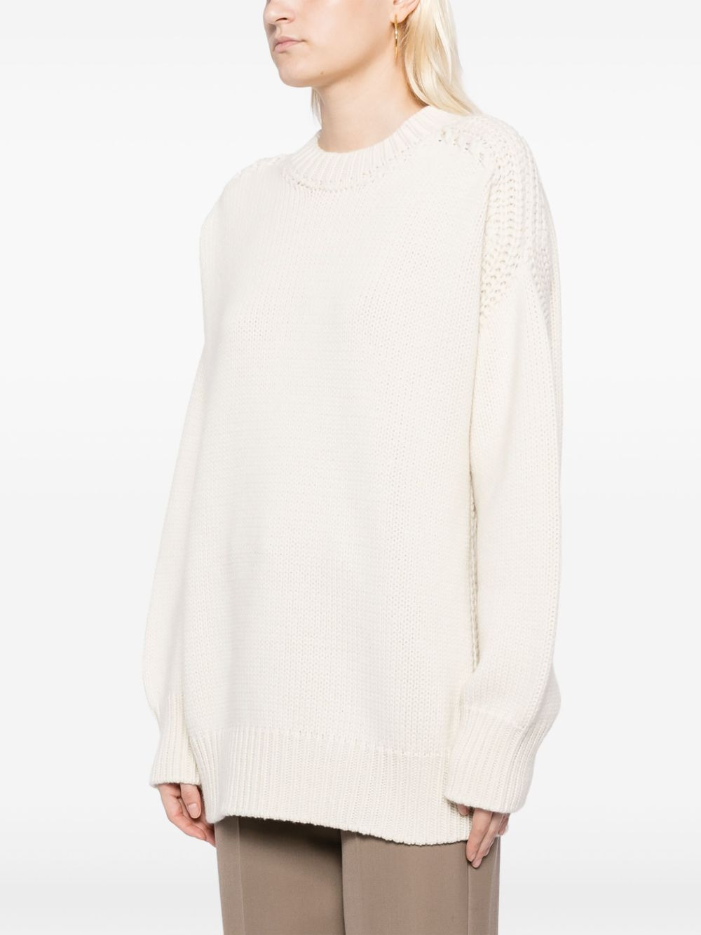 round-neck cashmere jumper - 3