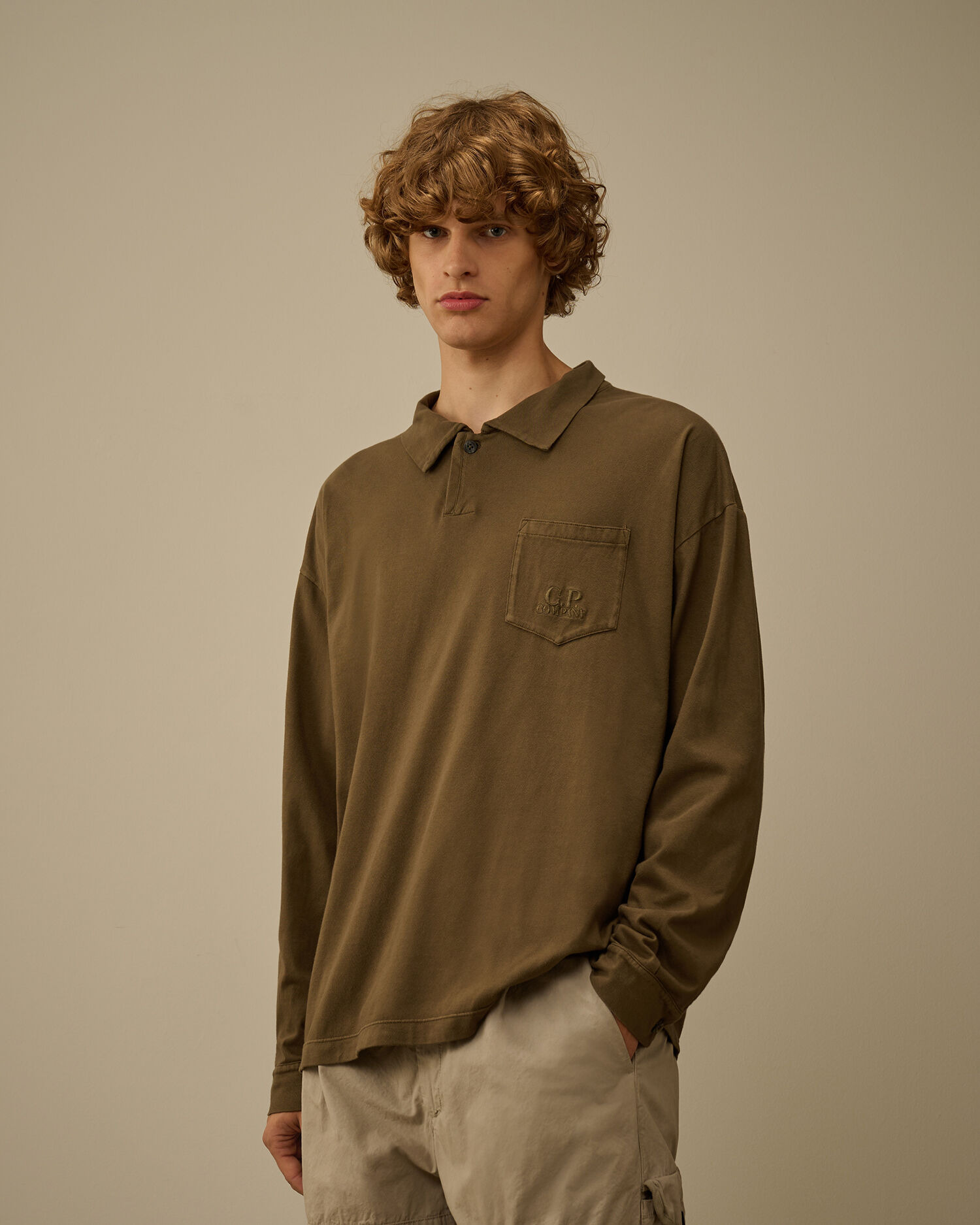 20/1 Jersey Long Sleeve Boxy Polo - 3