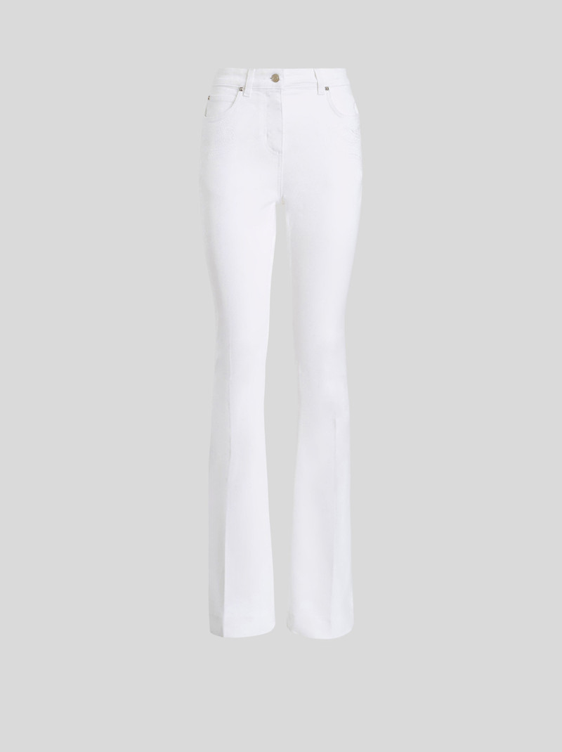 JEANS WITH PAISLEY EMBROIDERY - 1