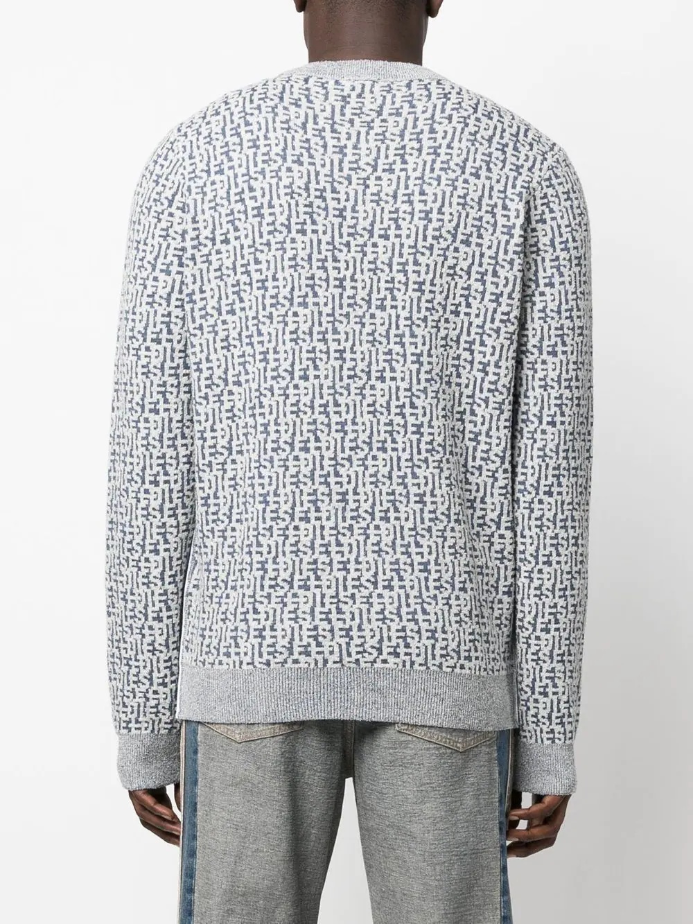 logo-jacquard long-sleeved jumper - 4