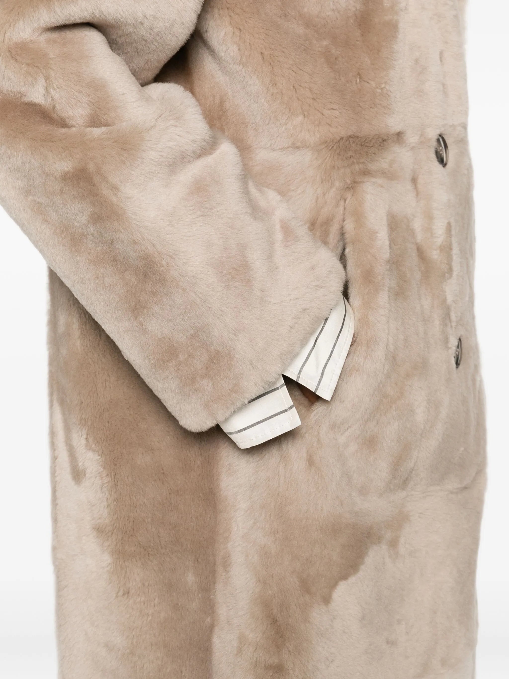 Yves Salomon Sheepskin Double-breasted Coat - 3