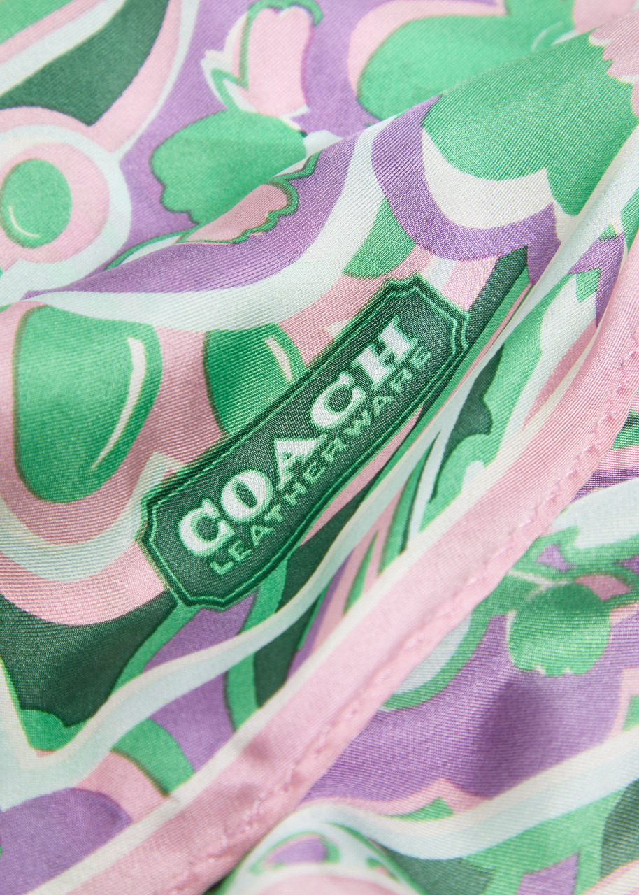 Coach Andrea Patterned Silk Triangle Scarf - 3