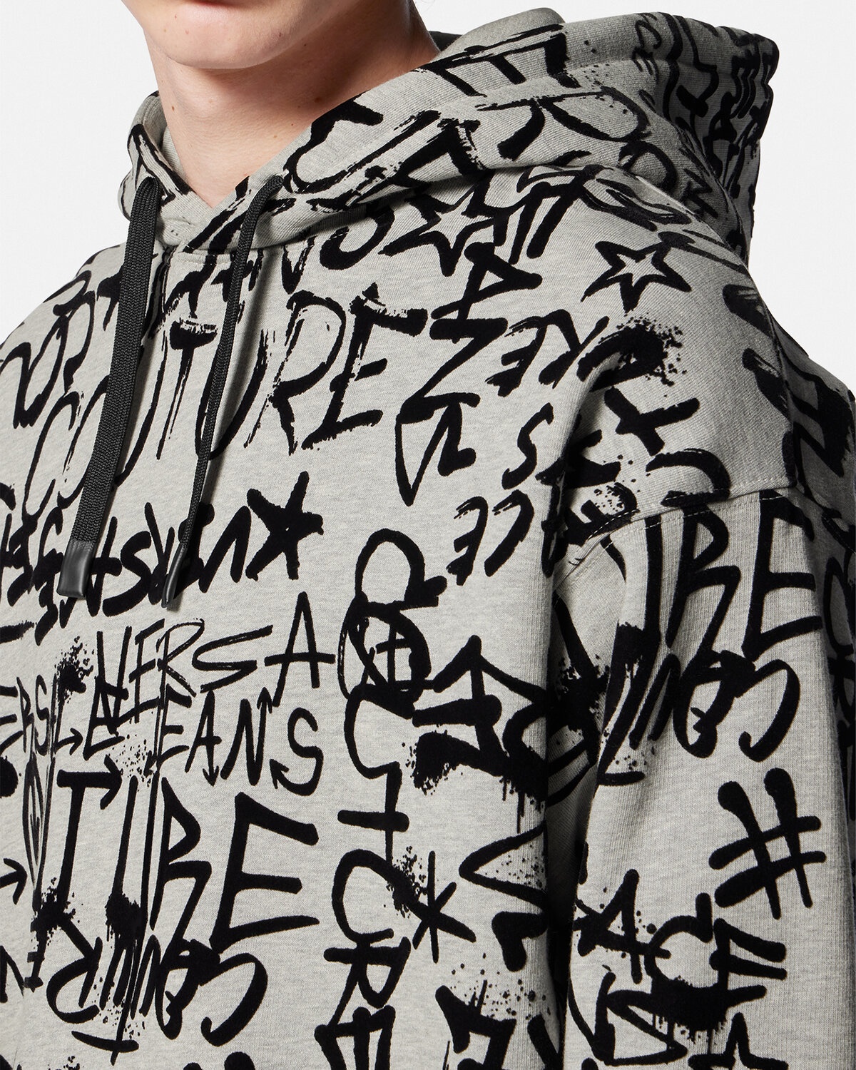 Graffiti Flock Hoodie - 5