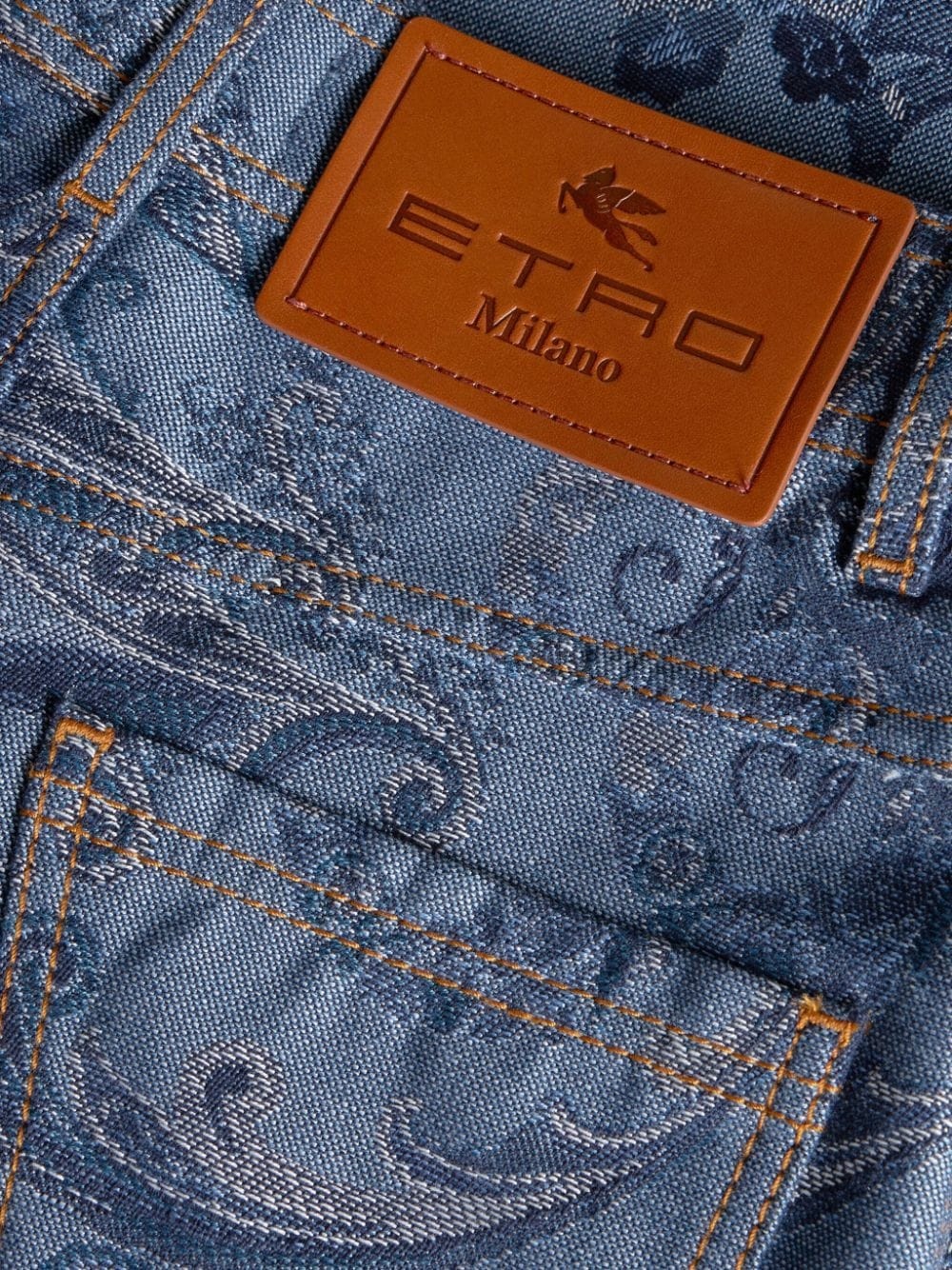 jacquard denim mini skirt - 6