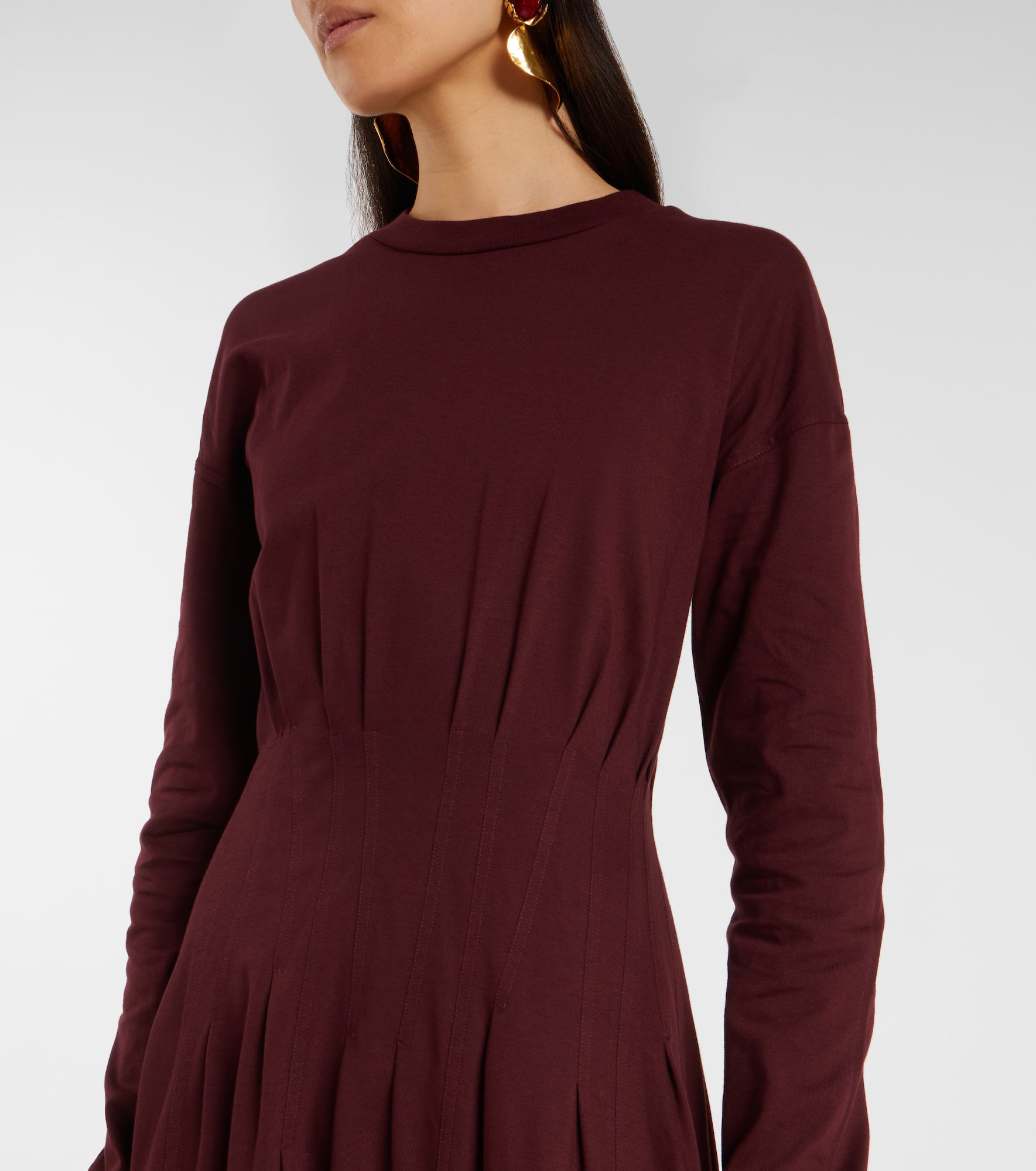 Cotton midi dress - 5