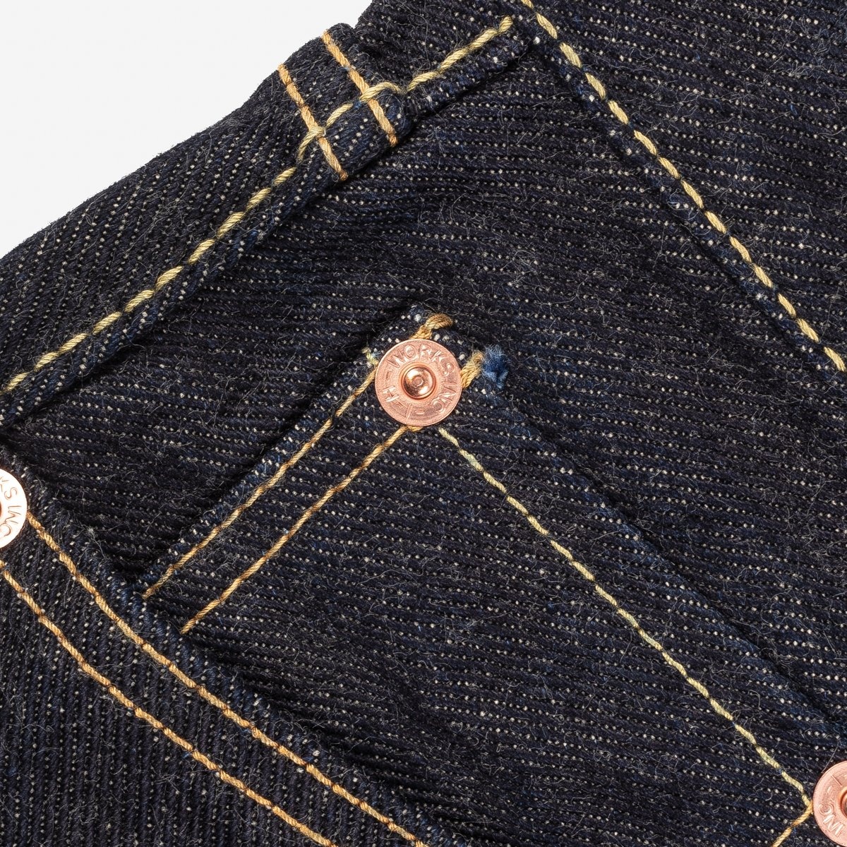 IH-777S-19L 19oz Left Hand Twill Selvedge Denim Slim Tapered Cut Jeans - Indigo - 12