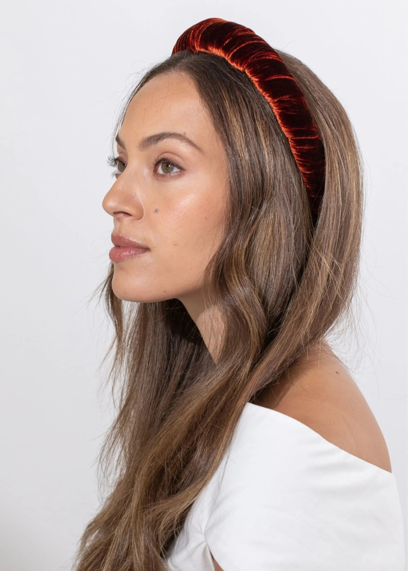 Jennifer Behr Irene Headband in Velvet outlook