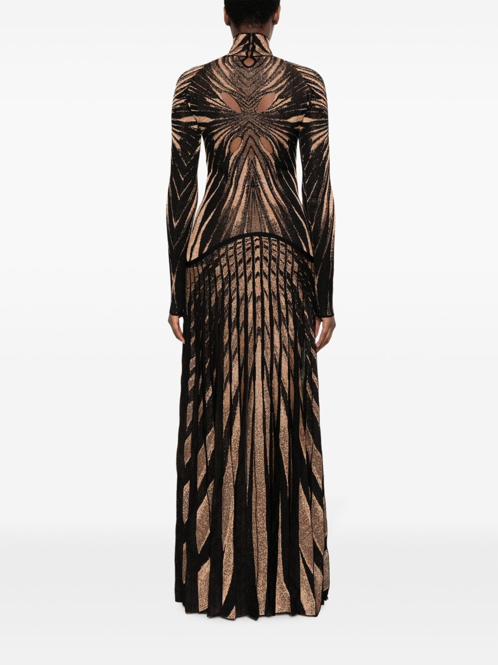 cut-out detail long dress - 4