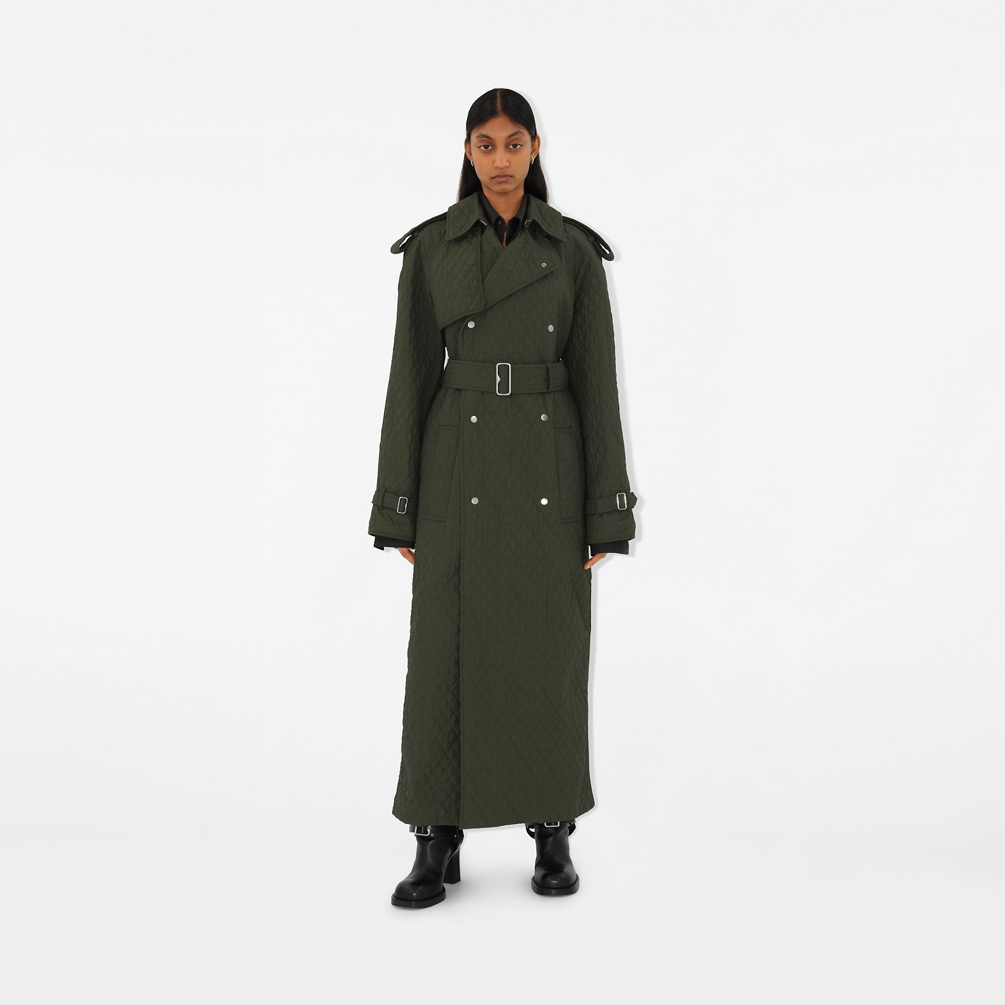 BURBERRY｜COATS (Long Quilted Nylon Trench Coat (8093068 Burberry Long Quilted Nylon Trench Coat | REVERSIBLE