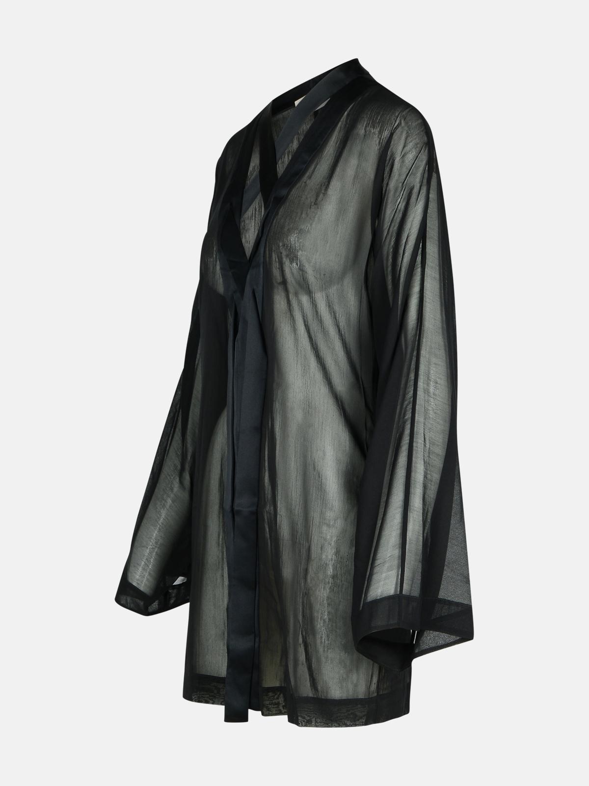 'MEHNA' BLACK COTTON BLEND DRESS - 2