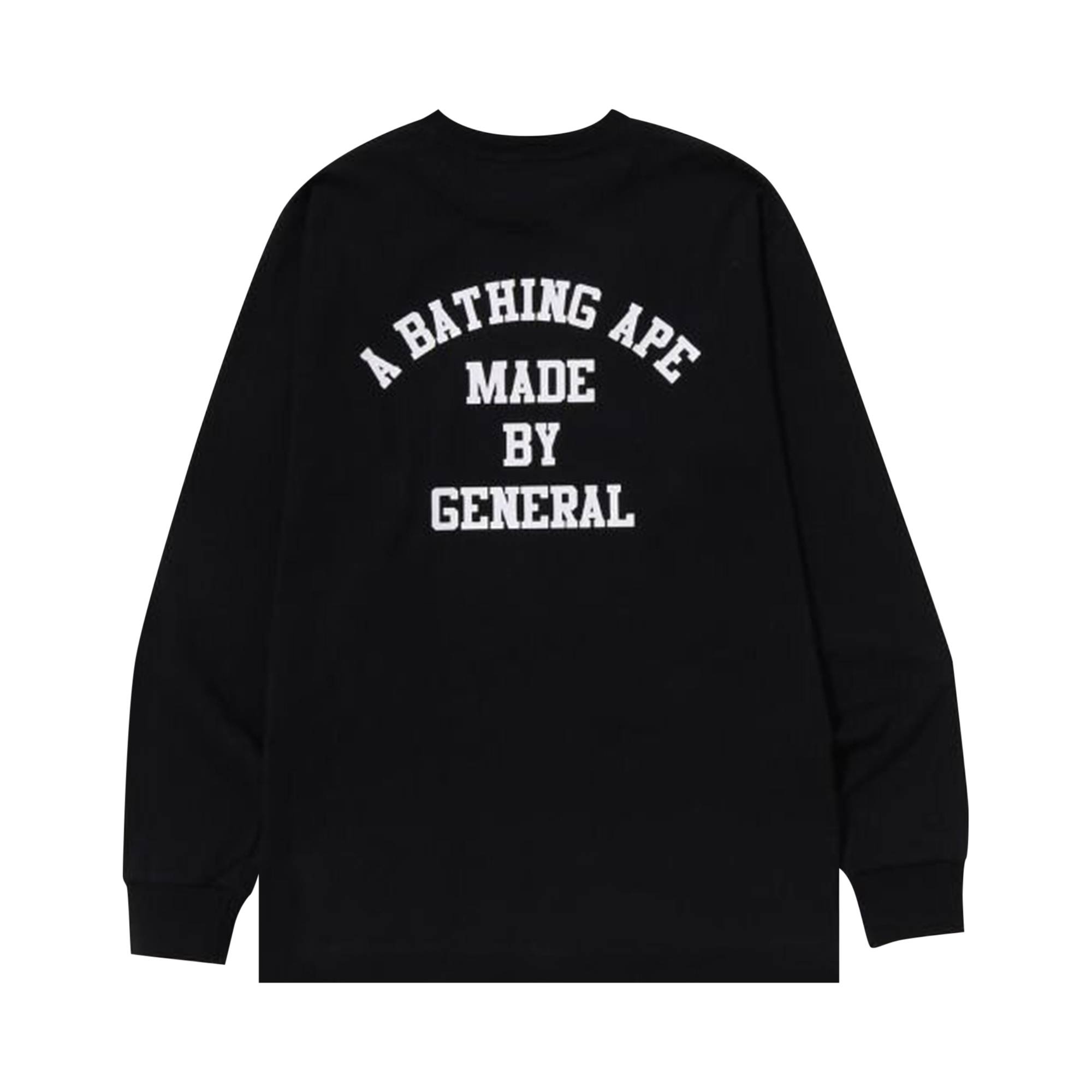 BAPE A Bathing Ape Lettered Long-Sleeve Tee 'Black' - 2