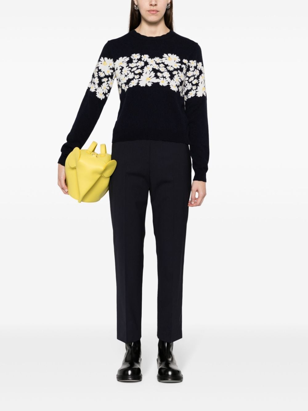 floral-jacquard jumper - 2