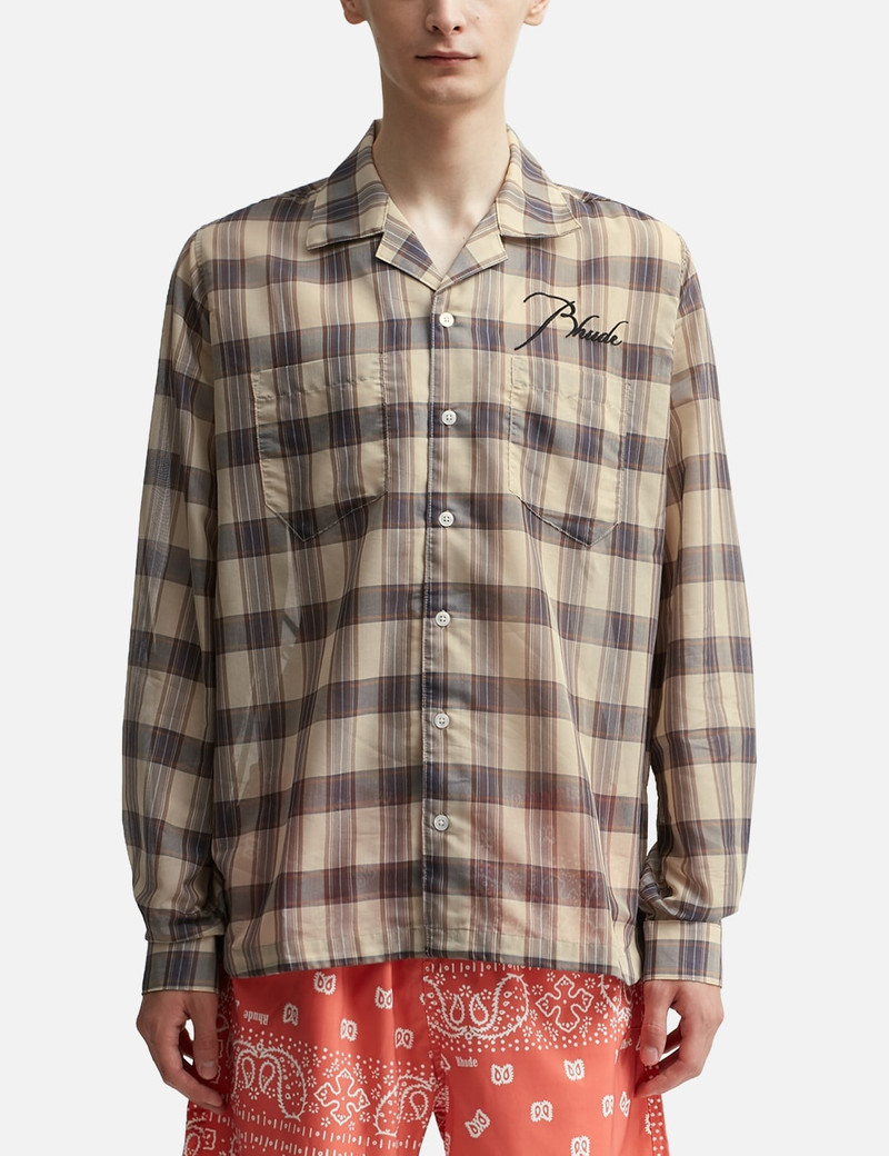 SHEER PLAID BUTTON DOWN 3