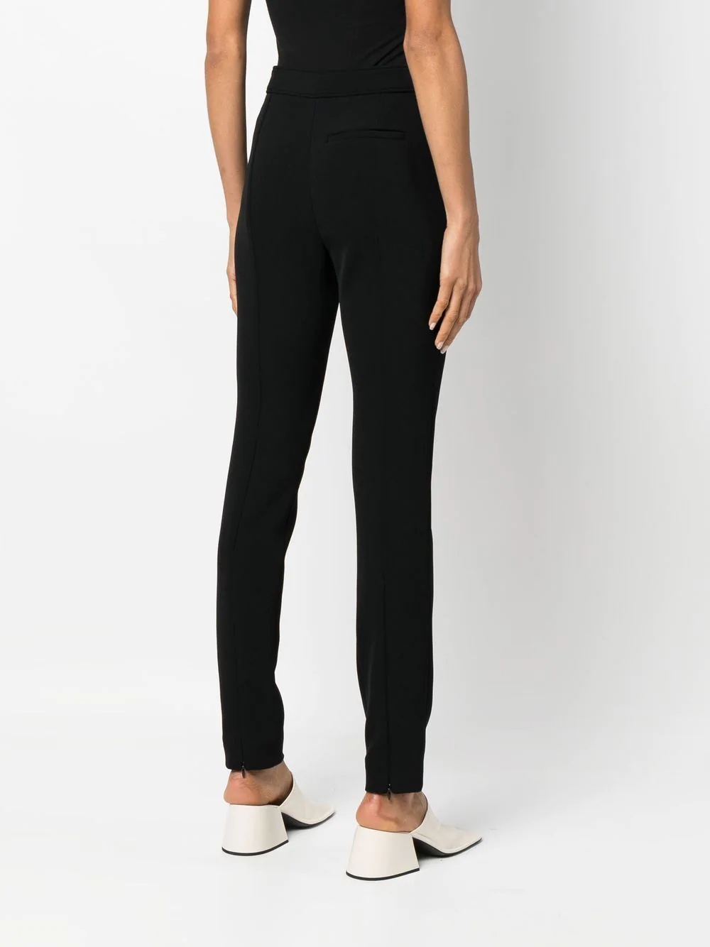 bi-stretch crepe slim trousers - 4