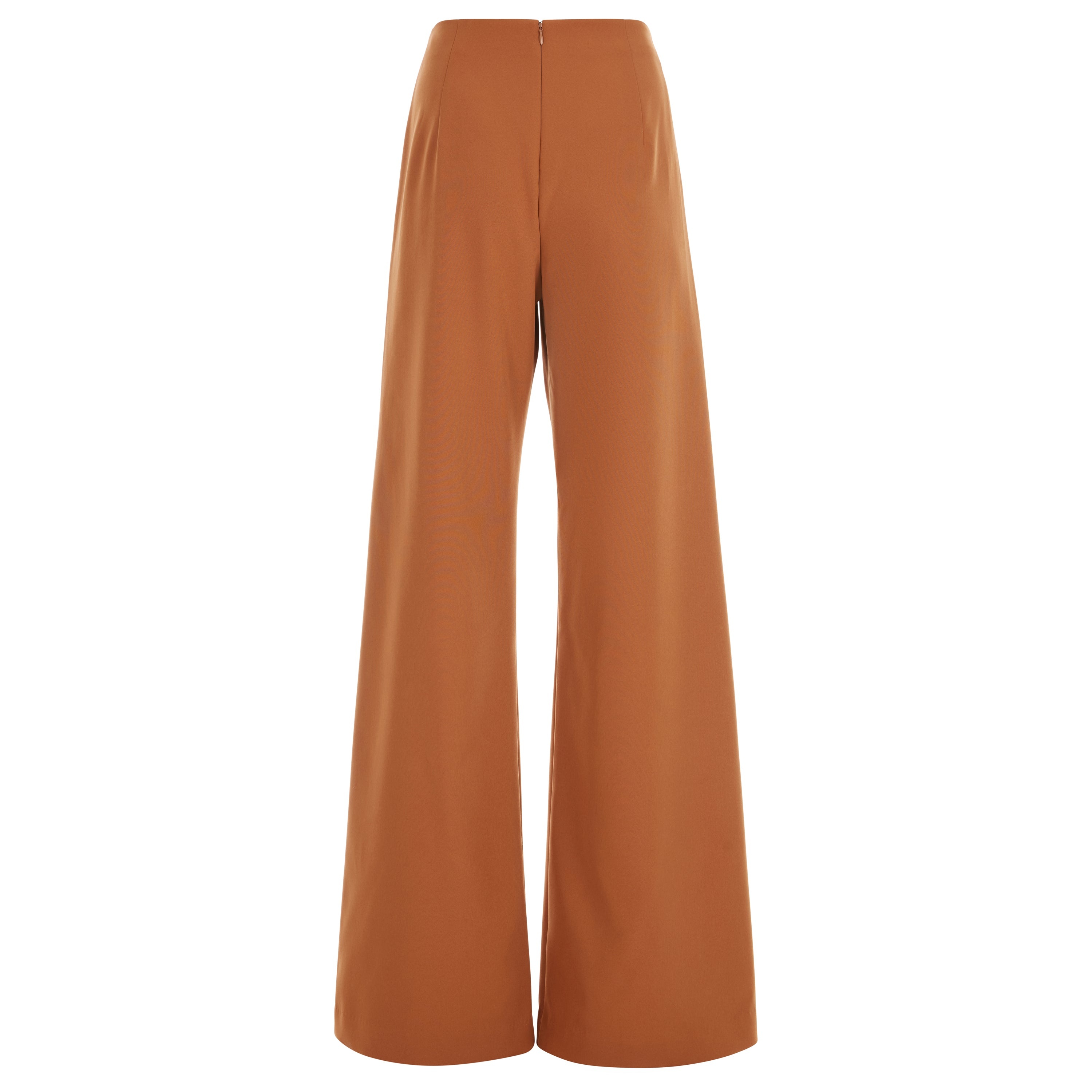 Stretch Wool Crepe Wide Leg Pant - 2