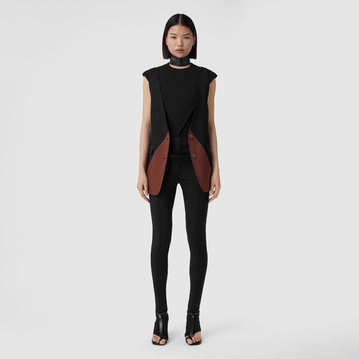 Panel Detail Stretch Jersey Bodysuit - 2