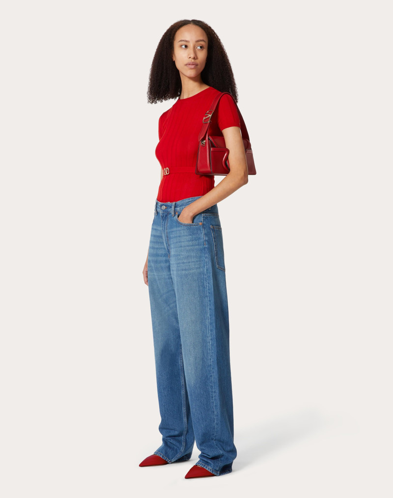 Valentino WOOL JUMPER WITH VLOGO SIGNATURE BELT DETAIL outlook