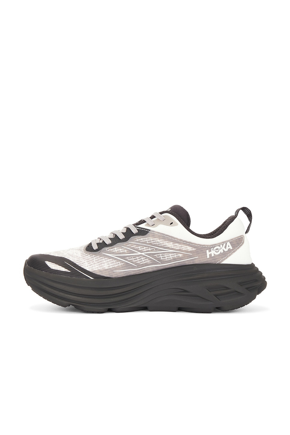 U Bondi 8 Caged Sneaker in Grey & Metallic Silver - 5