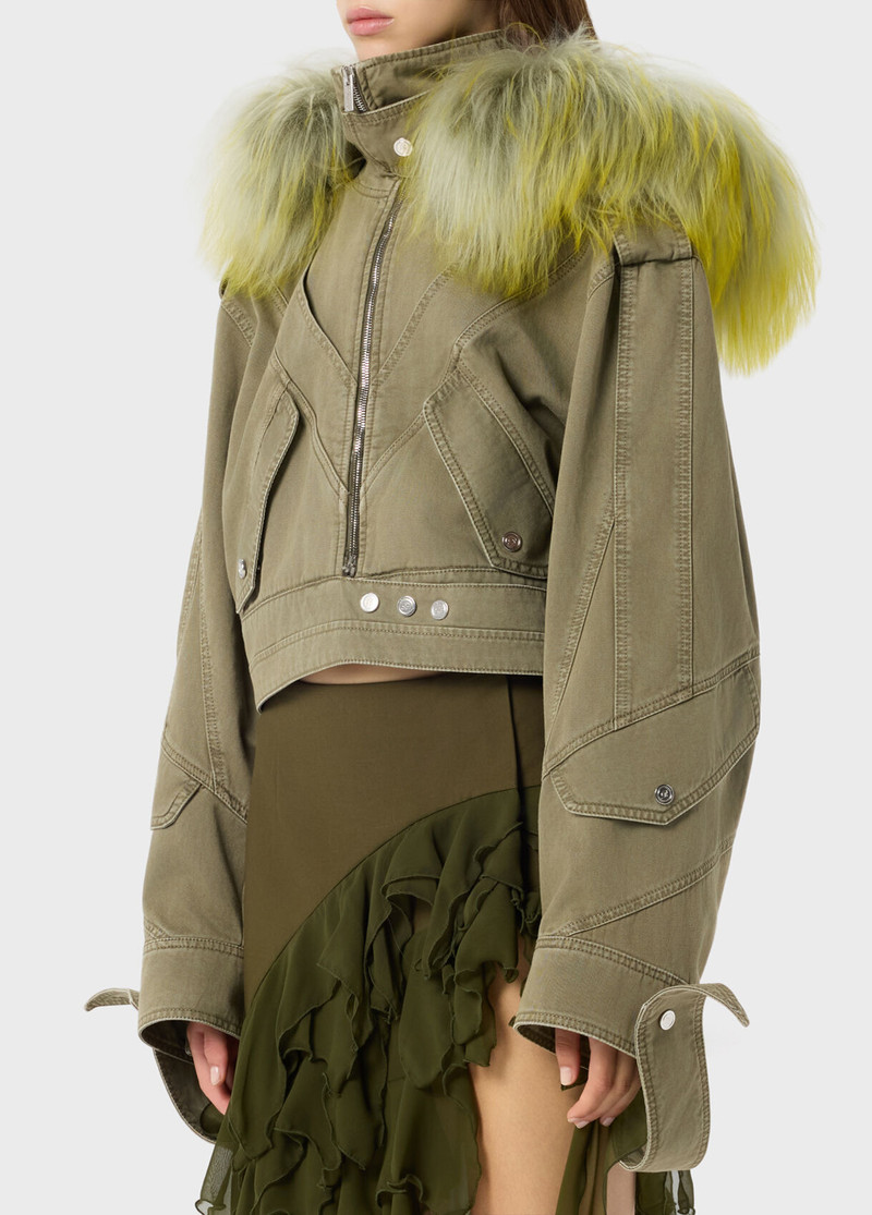 COTTON BULL JACKET WITH FUR 4