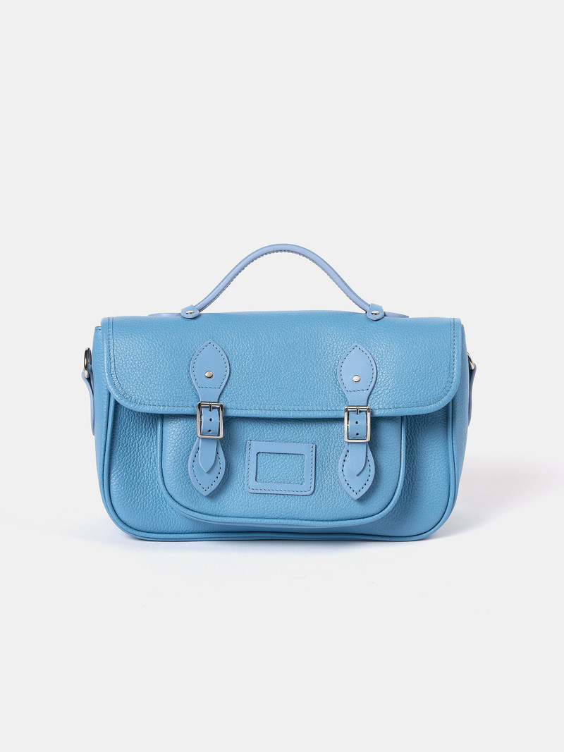 The Soft Satchel - Cloud Blue Calf Grain 1