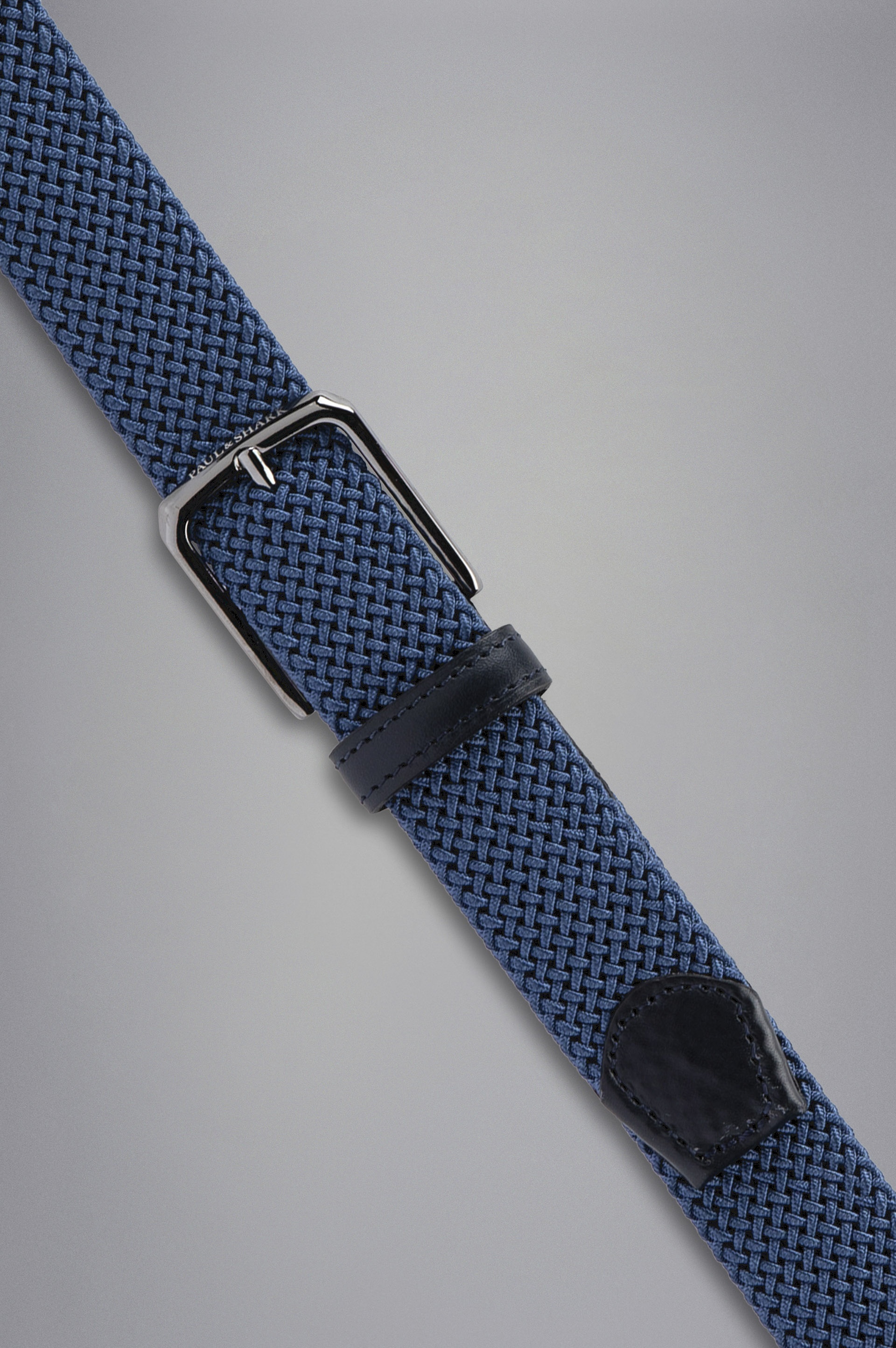 LEATHER TRIMMED WOVEN ELASTIC BELT - 2