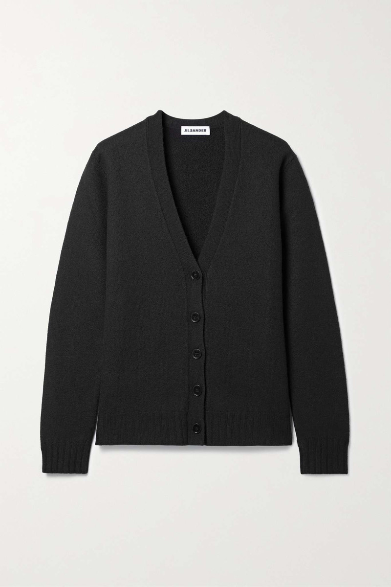 Boiled merino wool cardigan 1