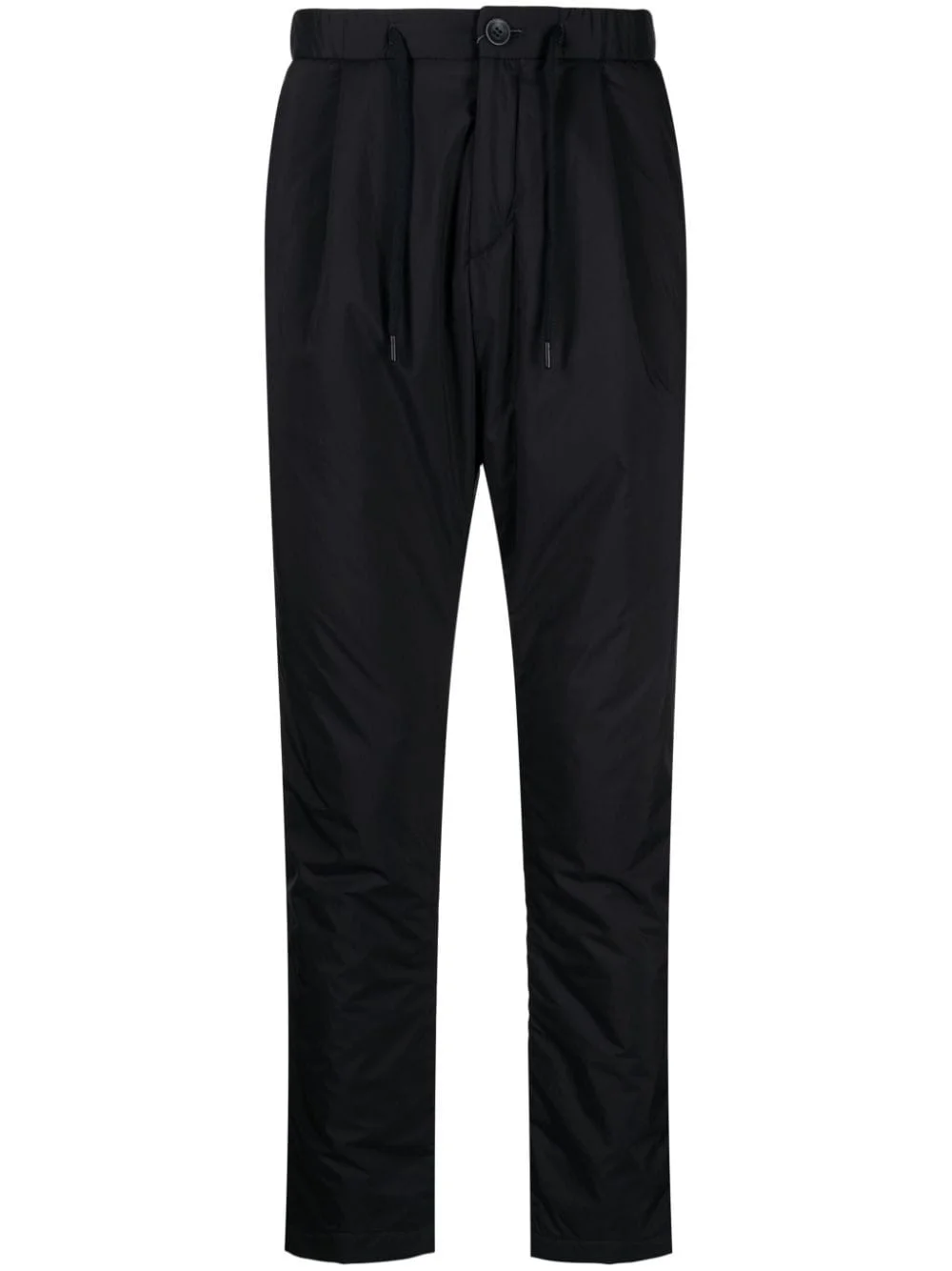 elasticated-waist tapered trousers - 1