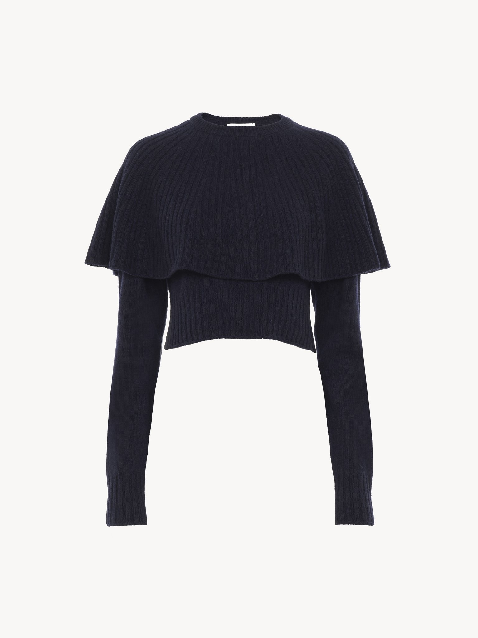 CAPE SWEATER IN WOOL & CASHMERE - 2