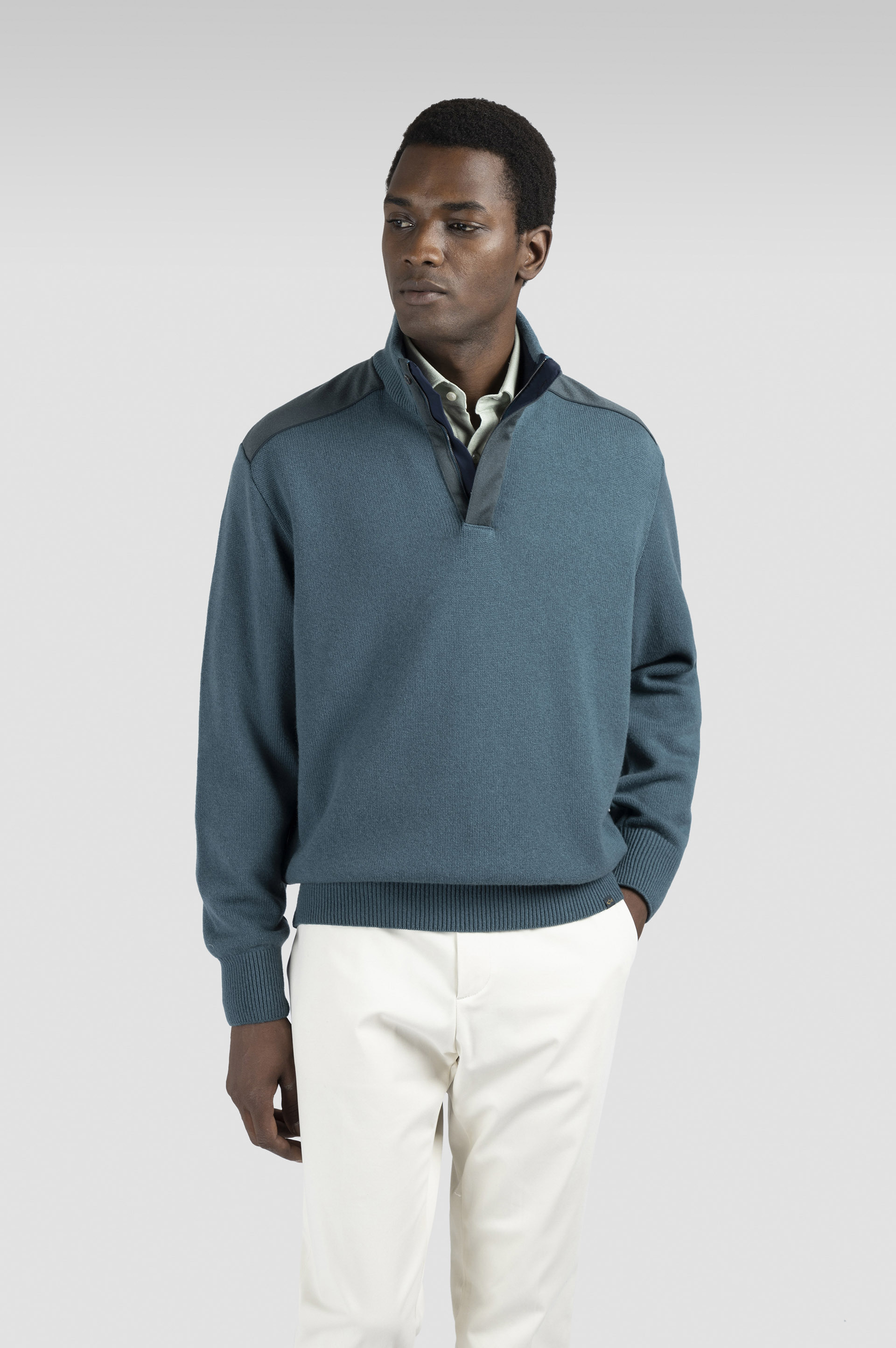 TYPHOON® PLATINUM WOOL CASHMERE HALF ZIP SWEATER - 6