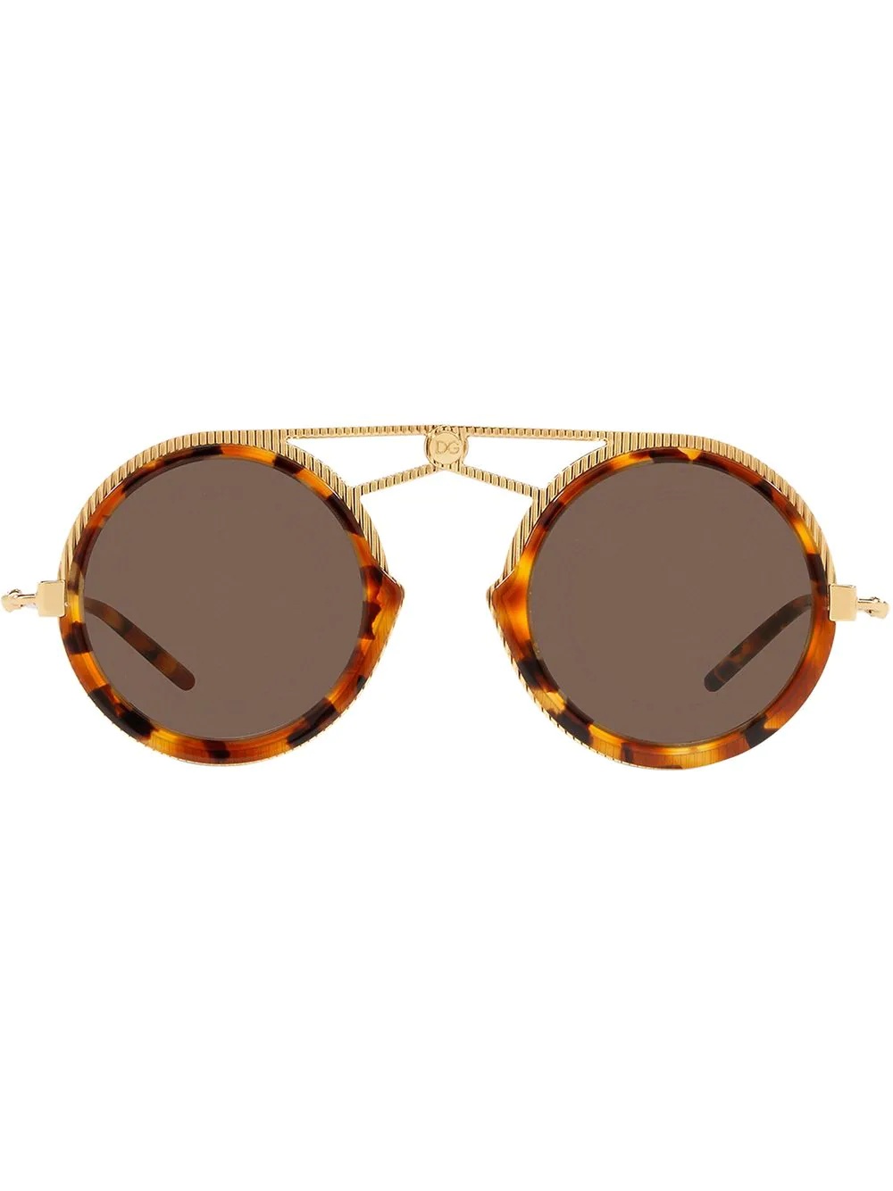 tortoiseshell aviator frame sunglasses - 1