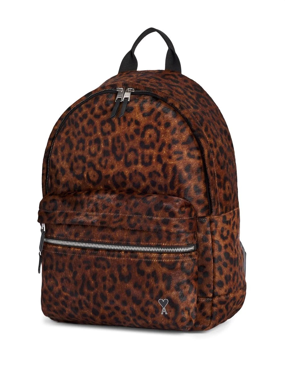 leopard-print zipped backpack - 3