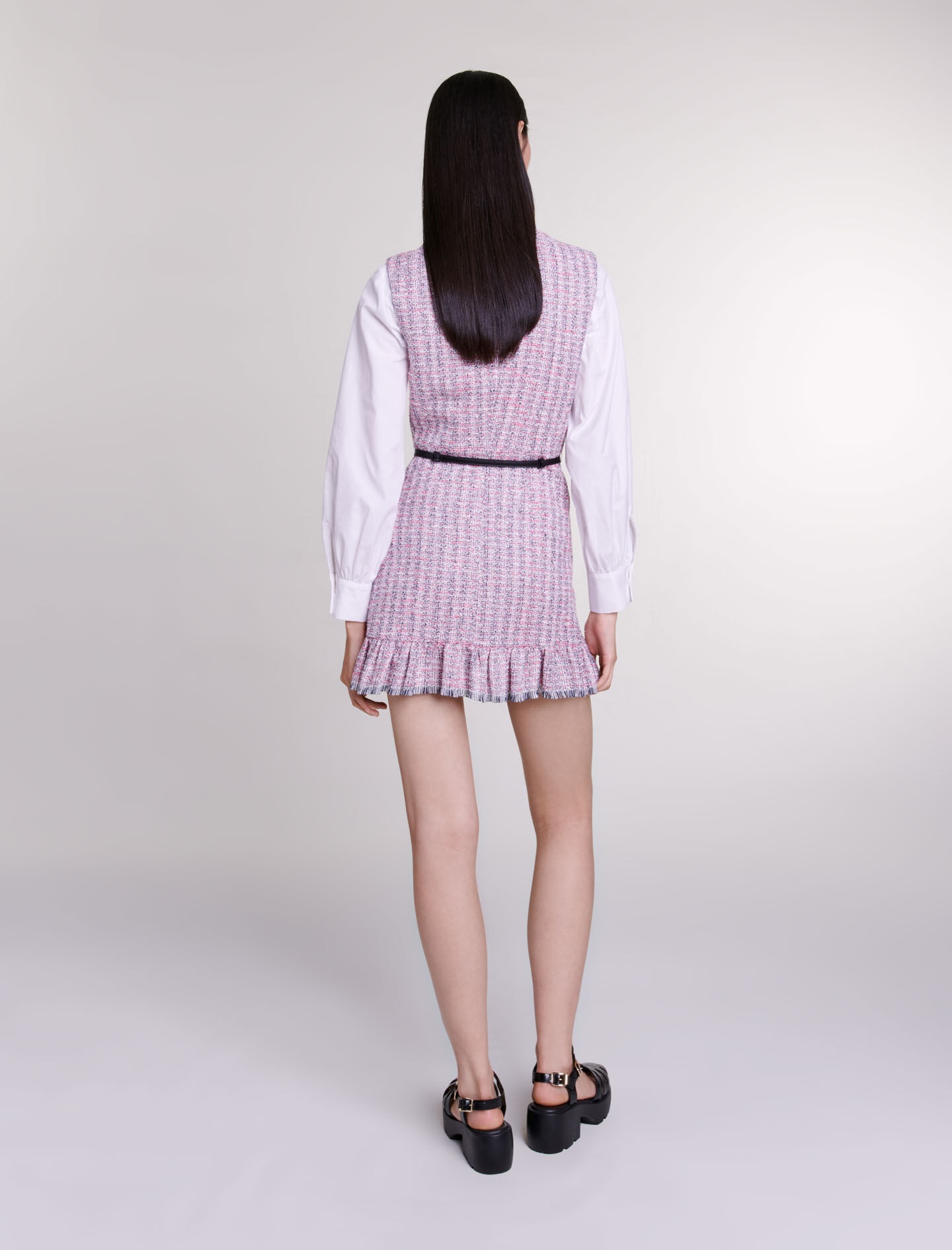Tweed 2-in-1 short dress - 5