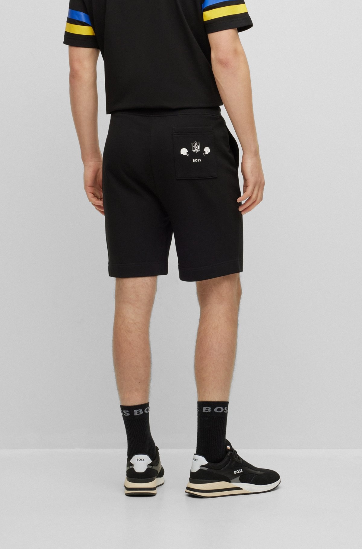 BOSS X NFL COTTON-TERRY SHORTS WITH COLLABORATIVE BRANDING - 5