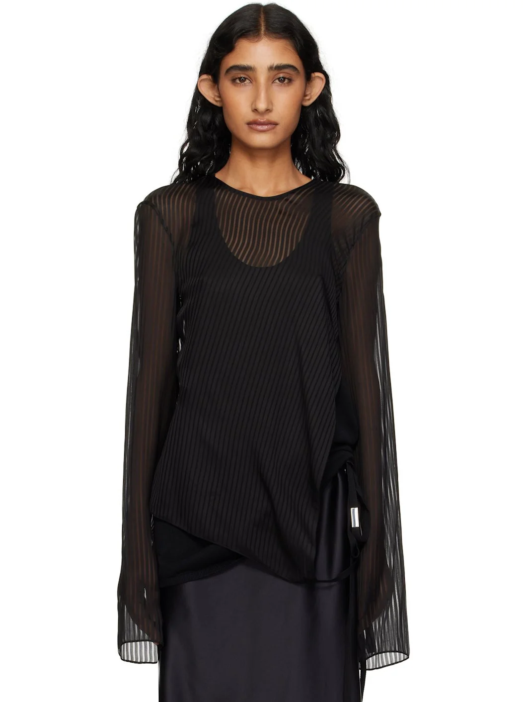 Black Benonia Long Sleeve T-shirt - 1