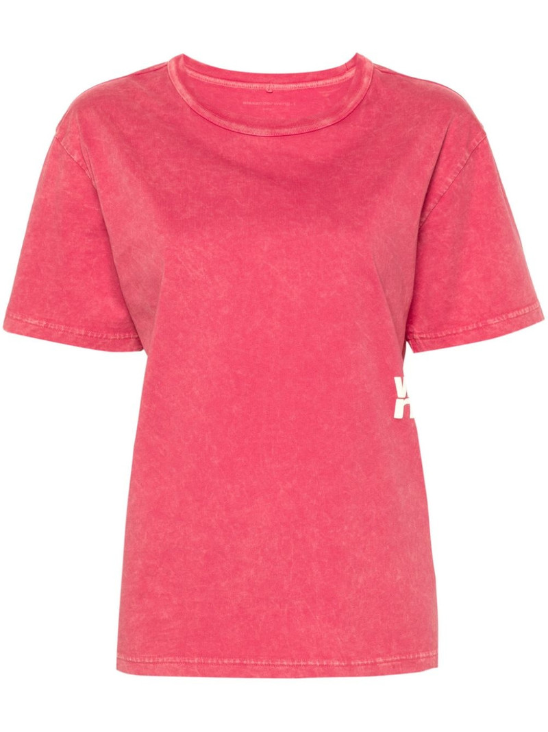 logo-print faded-effect T-shirt 1