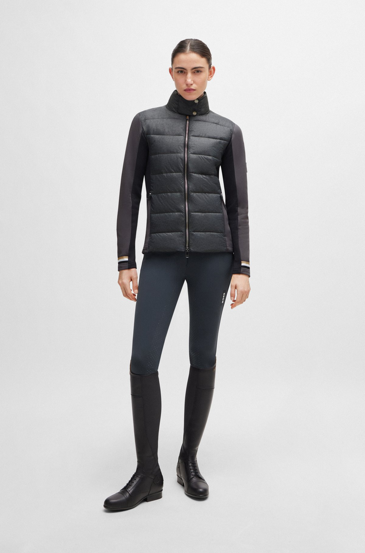 EQUESTRIAN HYBRID PUFFER JACKET WITH WATER-REPELLENT FINISH - 4