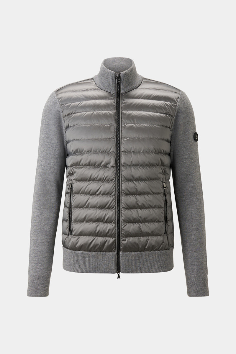 Zisco Hybrid knit jacket in Gray 6