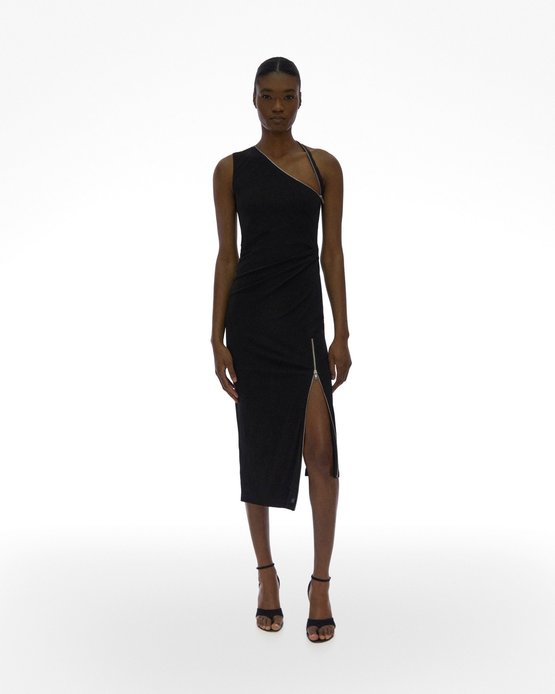 ASYMMETRIC ZIP DRESS - 2