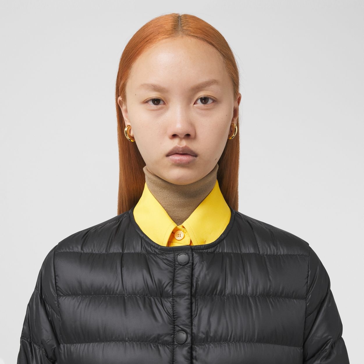 Detachable Collar Lightweight Nylon Puffer Coat - 3