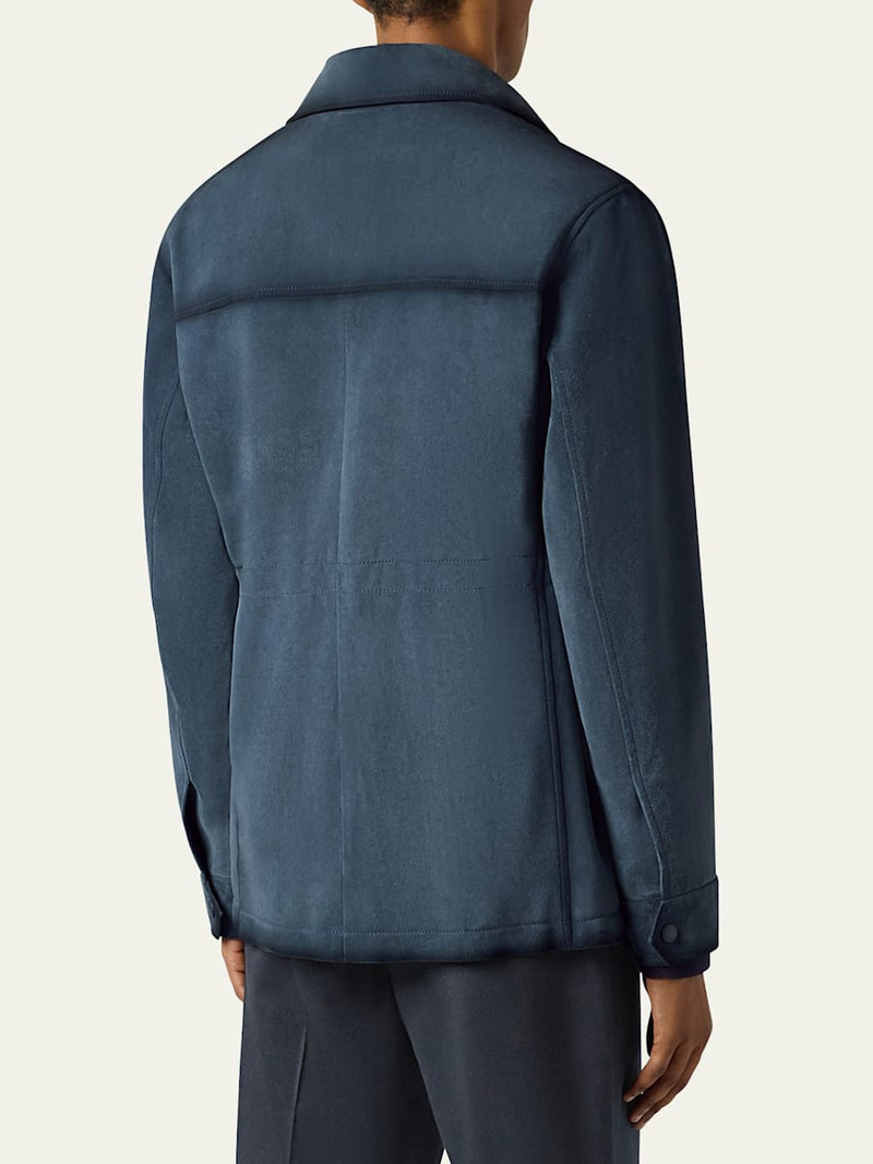 Berluti Men's Scritto-Undercollar Leather Jacket outlook