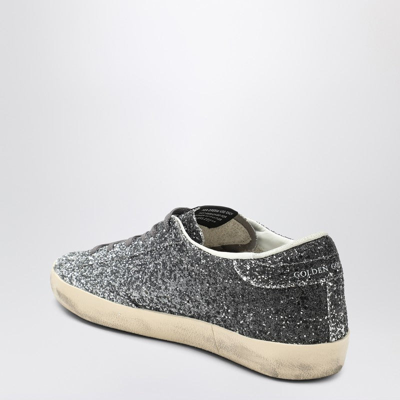 Golden Goose Silver/Black Glitter Super-Star Sneakers Women - 2