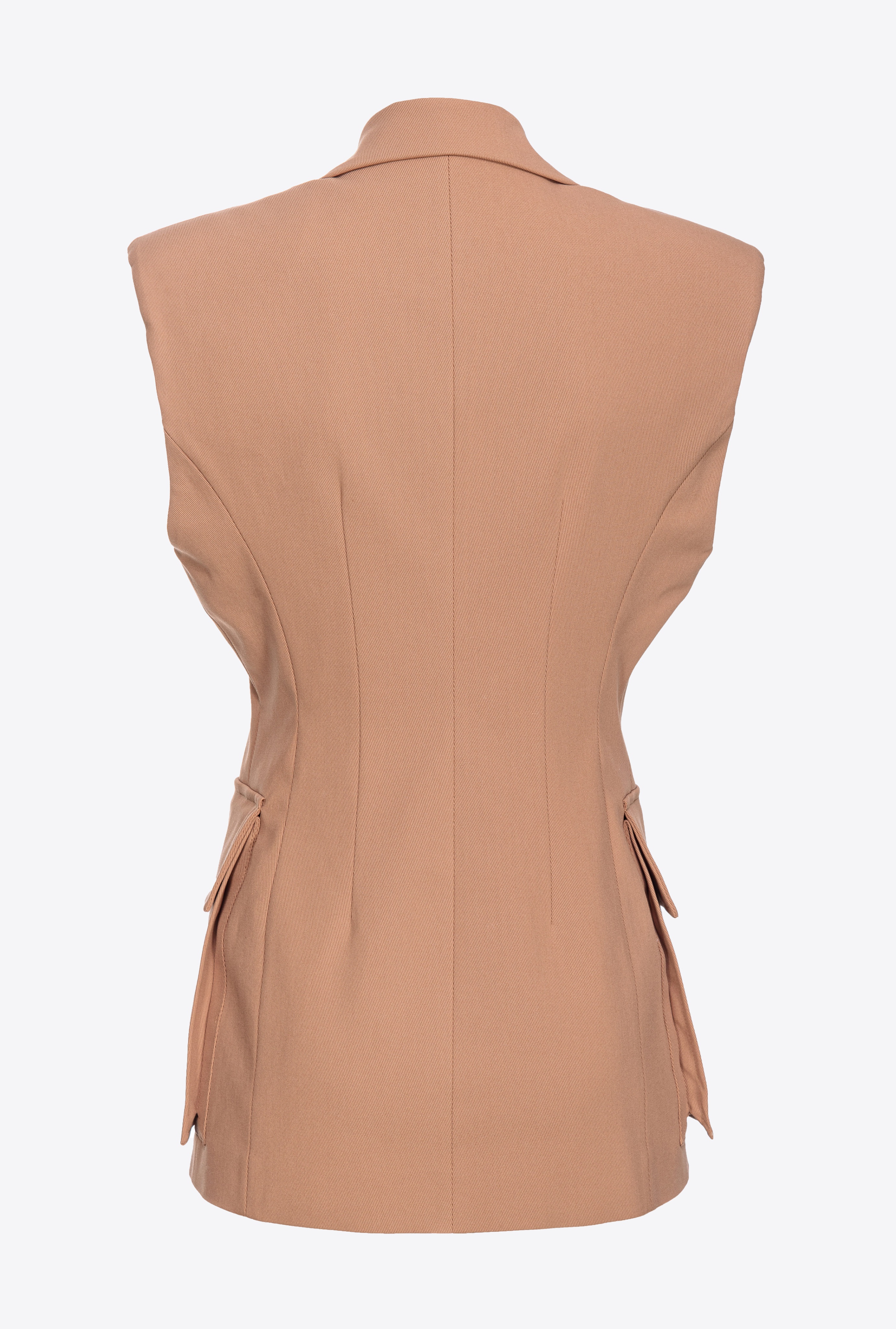SLEEVELESS STRETCH TRICOTINE BLAZER - 2