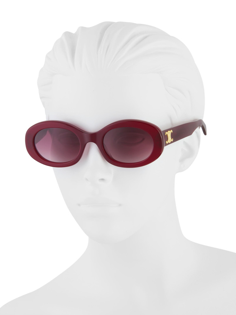 Women's Triomphe 52MM Oval Sunglasses - Red 4