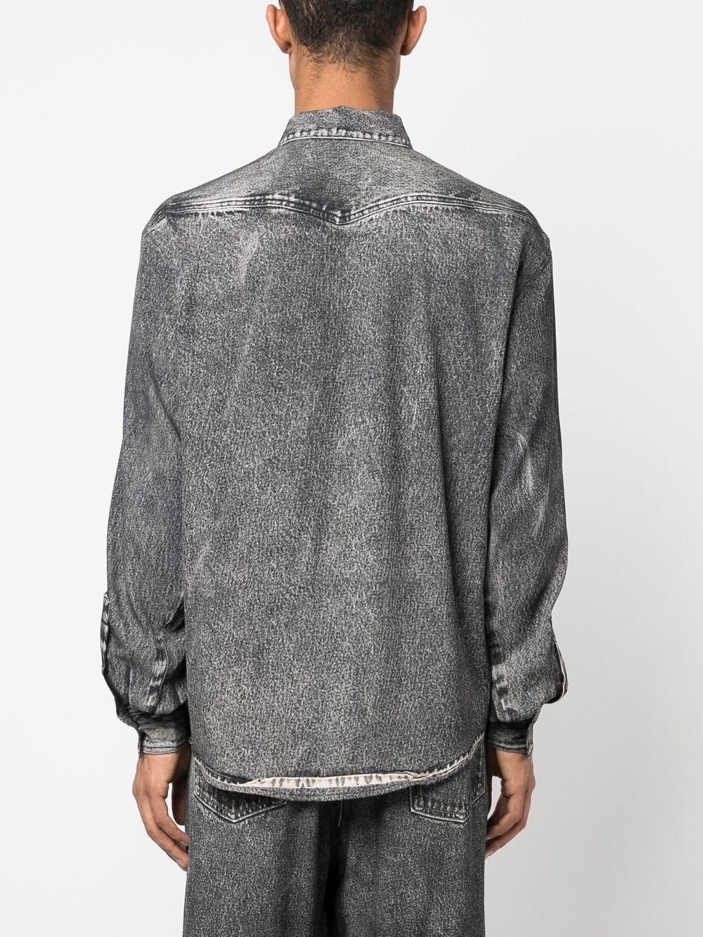 acid-wash long-sleeve shirt - 4