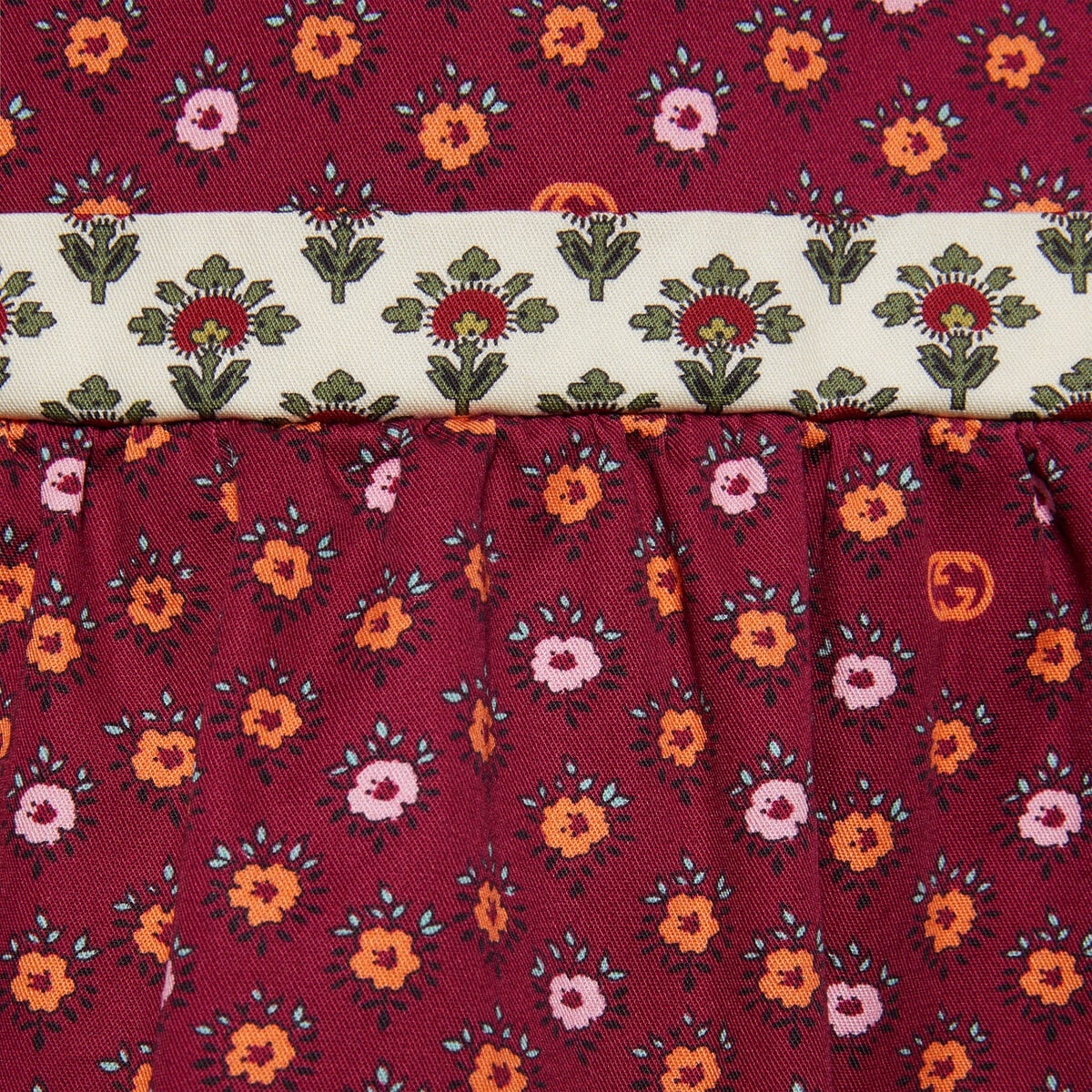 Flower print cotton skirt - 5