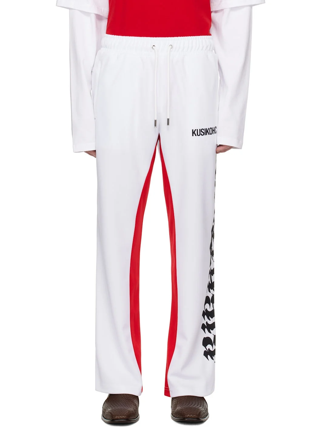 White Suite Track Pants - 1