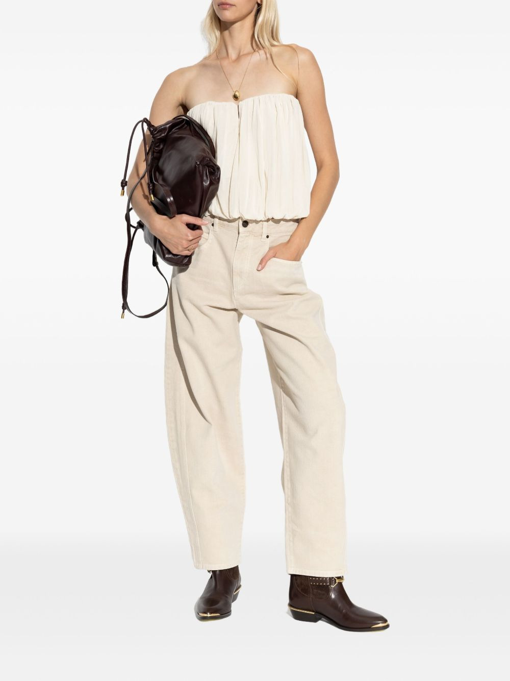 Amalia gathered strapless blouse - 2