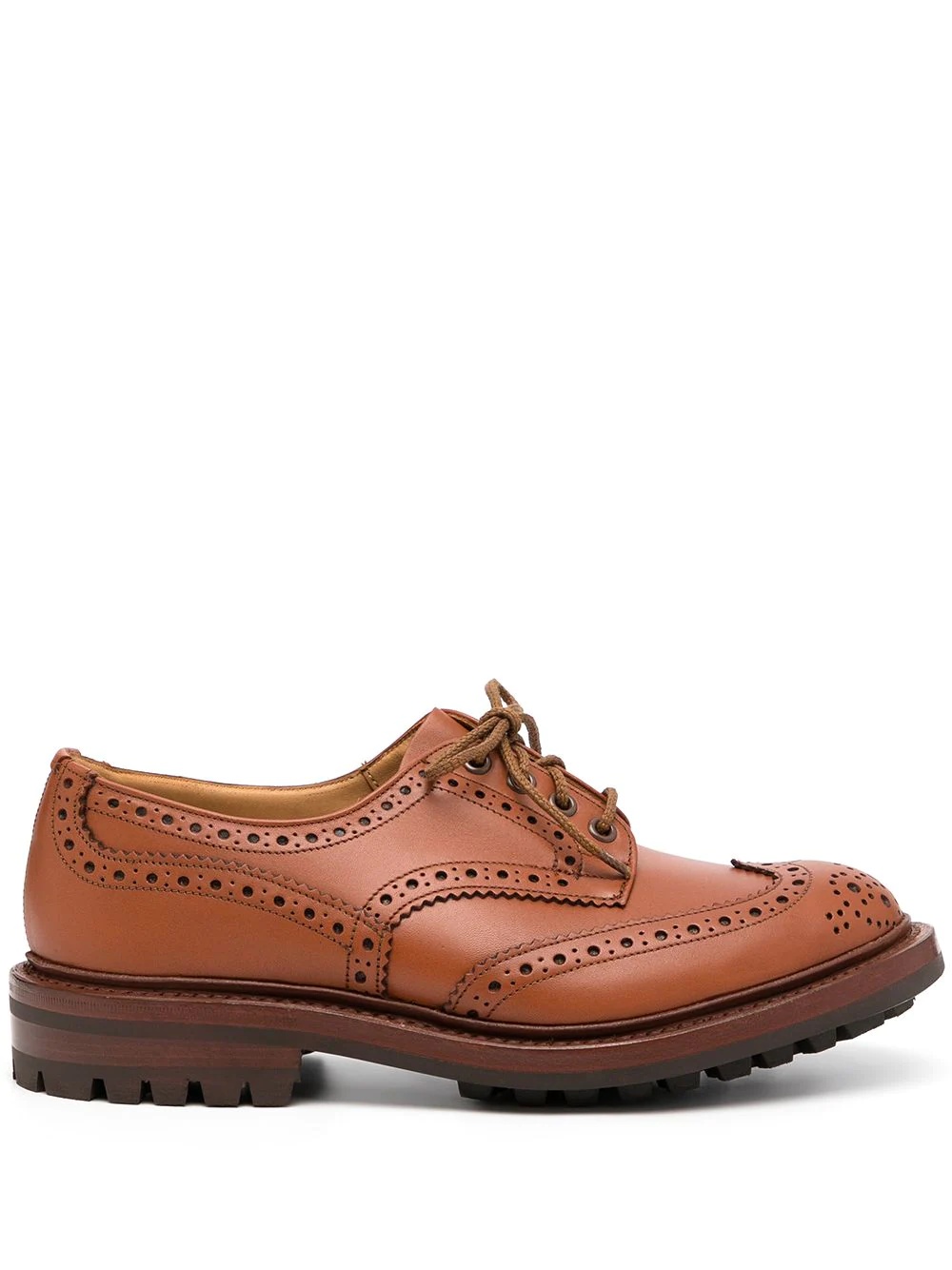 lace-up leather brogues - 1