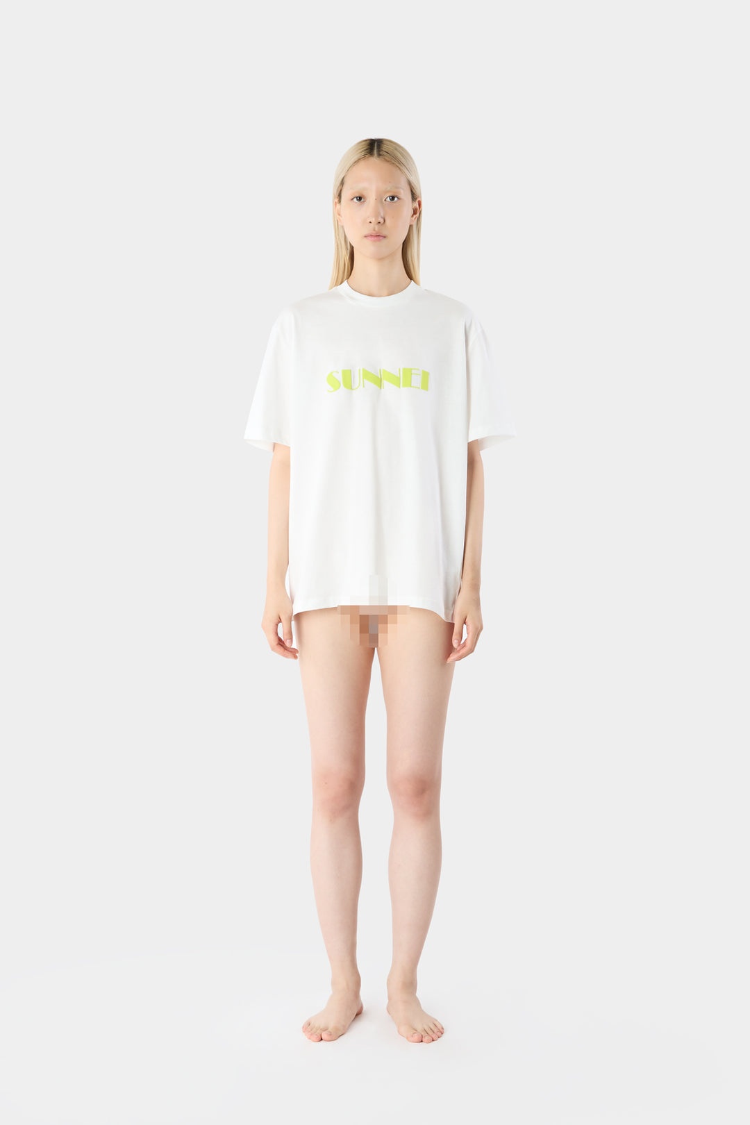 BIG LOGO SPRAYED T-SHIRT / dust - 3
